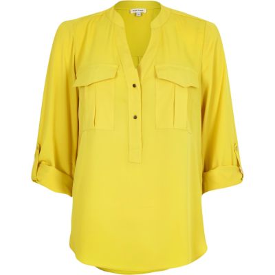 Yellow utility blouse